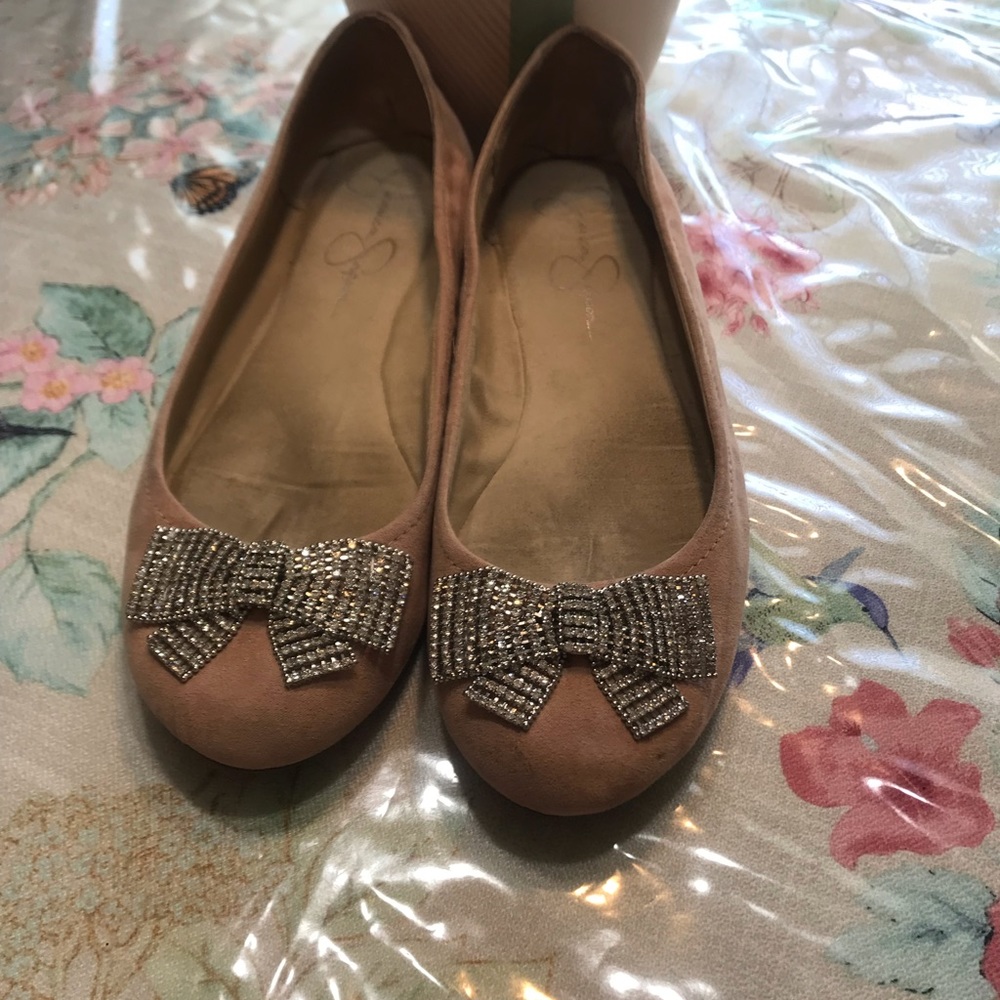 Jessica Simpson bow rhinestone pink size 8.5